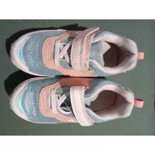 Tenis Oshkosh Niña Rosa Con Brillos Talla 16.5 Usados