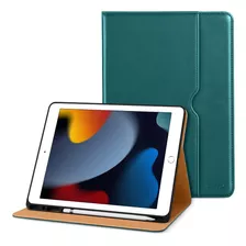 Funda iPad 10.2 Dtto Cuero Soporte Mano Verde