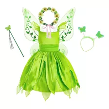 1pcs Vestido Princesa Tinker Bell Para Niña Cosplay Vestido