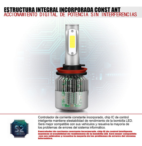 Kit De Focos Led H9 H11 S2 Para Mitsubishi Montero 2008-2019 Foto 7