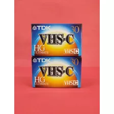 Cassette Tdk Vhs-c Hg Ultimate 30 Para Videocamara 2piezas