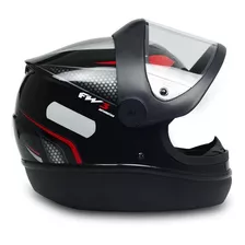 Capacete Fechado Automatic Ad Fw3 Viseira Cristal Cor Vermelho Tamanho Do Capacete 60