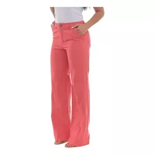 Calça Sarja Colorida Feminina Wide Leg Soltinha Pantalona 