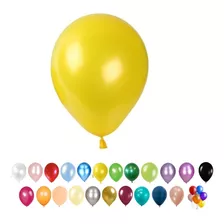 Globos Perlados 12 Pulgadas X 25 Un Cotillon Carioca Fiesta Color Amarillo