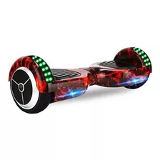 Hoverboard Skate Elétrico 6.5 Vermelho Fogo Led Bluetooth