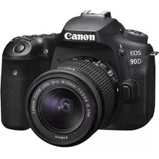 Câmera Canon 90d 32.5mp Kit 18-55mm Is Stm Nfe Prontaentrega