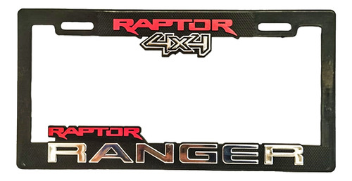  Portaplacas Premium Ford Ranger Raptor 4x4 Juego 2 Piezas Foto 3