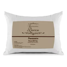 Travesseiro Queen 80x60 Com Fronha Anti Alergico Extra Macio Cor Branco