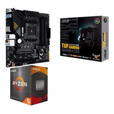 Kit Placa Mãe Asus Tuf B550m Plus Ryzen 5 4600g 3.7ghz Vega7 Cor Preto