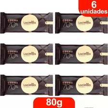 Chocolate Laciella 70% Cacau Kit 6 Unidades 80g