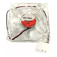 Cooler 80mm Pc Netmak Turbina 4pin 12v Luz Gabinete Pcreg