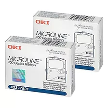 Cinta Negro Oki ******* Microline Auto-entintado 2-pack.