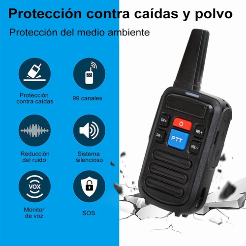 2 Radios Walkie Talkie Usb Recargable 99 Canale Mini 5km Foto 3