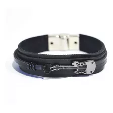 Pulseira Couro Masculina Guitarra