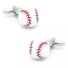 Gemelos Mancuernillas Diseño De Pelota De Beisbol Accesorio 