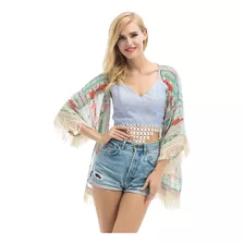 Kimono Com Rendas - Moda Praia 