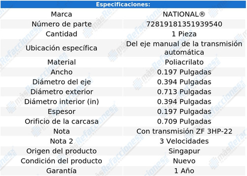 Retn Eje T/ A P/ Peugeot 604 77 Al 84 National Foto 3