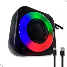 Caixinha De Som Bluetooth Pen-drive Rgb Cartão Sd Radio