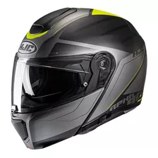 Capacete Moto Hjc Rpha 90s Robocop Com Óculos Solar Cor Preto/cinza/verde Tamanho Do Capacete 58