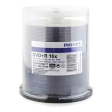 Dvd Virgen Printeable Philips Dvd-r 16x 4.7gb Base Blanca