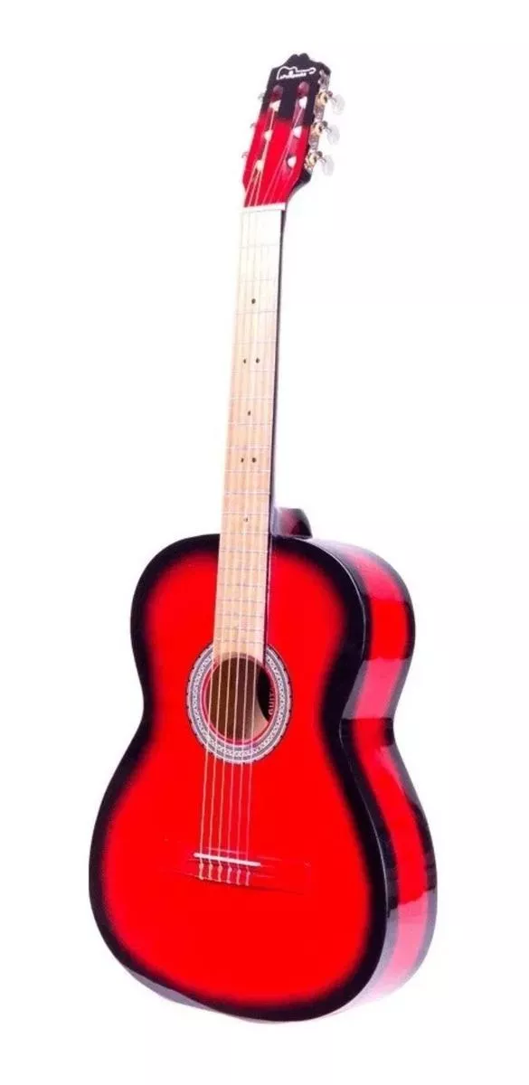 Guitarra Clásica La Purepecha Acústica Clásica Para Diestros Roja Sombra Brillo