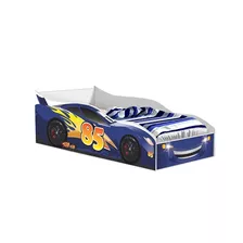 Mini Cama Berço Carro Tema Mcqueen Blue Azul Móveis Leartam