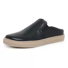 Sapato Masculino Couro Legitimo Casual Slip On Iate Mule Top