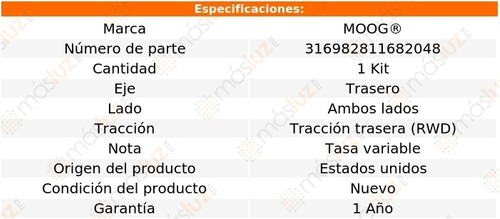 Pack Resortes Suspensin Traseros Fleetwood 1993/1996 Moog Foto 2