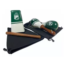 Maracas En Cuero + Campana 17 Cm Deportivo Cali