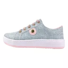 Tenis Infantil Feminina Sapato Menina Casual Jeans Leve 