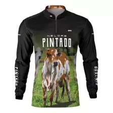 Camisa Agro Brk Nelore Pintado Com Proteção Solar Uv 50+