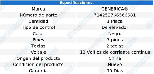 Control Elevador Negro Pontiac Trans Sport 97-05 Foto 2