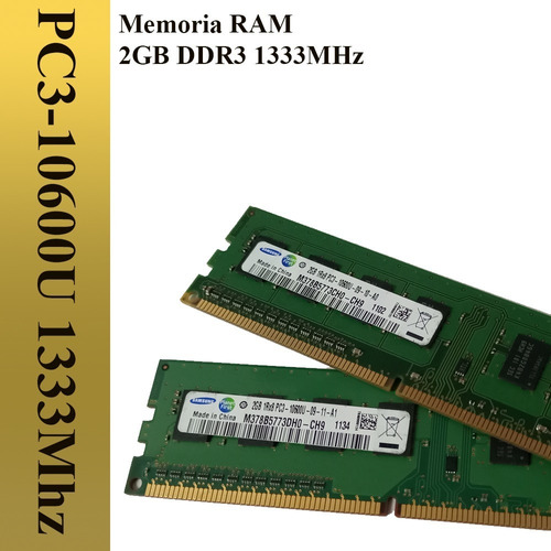 Memoria Ram 2gb Ddr3 Pc3-10600u 1333mhz