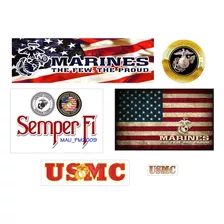 United States Marine Corps Stickers Autoadhesivos Set9