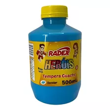 Tinta Tempera Guache Escolar Radex Pote 500ml Azul Claro