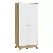 Closet Z-81 Bi-color Duna/blanco Color Marrón Claro