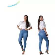 Calças Jeans Femininas Cintura Alta C/ Lycra Cintura Alta Ad