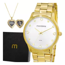 Relógio Feminino Mondaine Dourado Garantia 1 Ano Prova Dágua