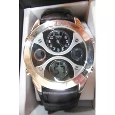 Elegante Reloj Mossimo Metallico Negro Watch Black Hombre