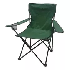 Silla Plegable Camping Pesca Resistente Portavaso Color Verde