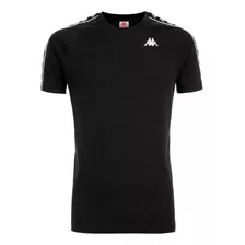 Camiseta 222 Banda Coen Slim Negra Hombre Kappa 