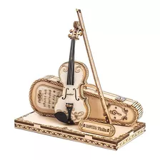 Violin Armable De Madera Miniatura Puzzle 3d Robotime
