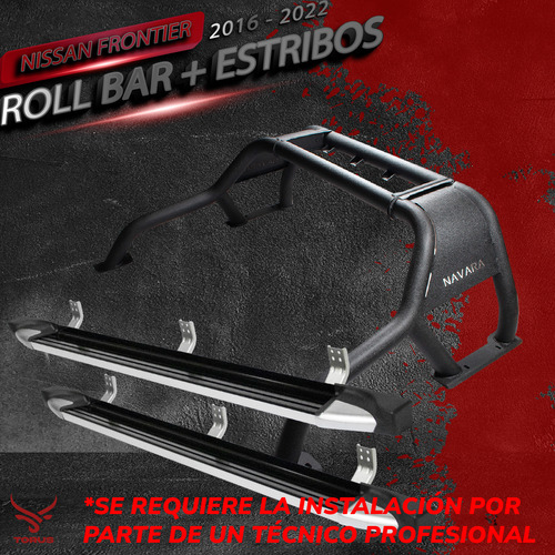 Estribos Roll Bar Np300 Frontier Doble Cabina 2016-23 Torus Foto 2