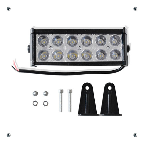 2 Barra 12 Led Pickup Jeep 4x4 7 Pulgadas Universal Foto 7