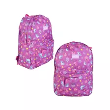 Mochila Feminina Juvenil Decorada Coruja Com Ziper Clio