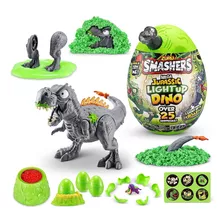 Huevo + 25 Sorpresas Smashers Mega Jurassic Dino C/luces