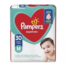 Fralda Pampers Supersec - M - 30 Unidades