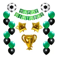 Globos Decorativos Para Fiesta De Cumpleaños Tema De Futbol