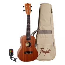 Flight Nuc Pack Ukulele Ukelele Concierto Funda Afinador Color Natural