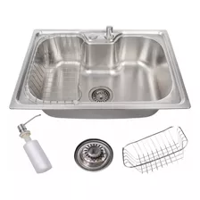 Cuba Pia Cozinha Gourmet Aço Inox 50x40 Com Acessórios Luxo